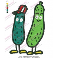 Cartoon Vegetable Embroidery Design 02